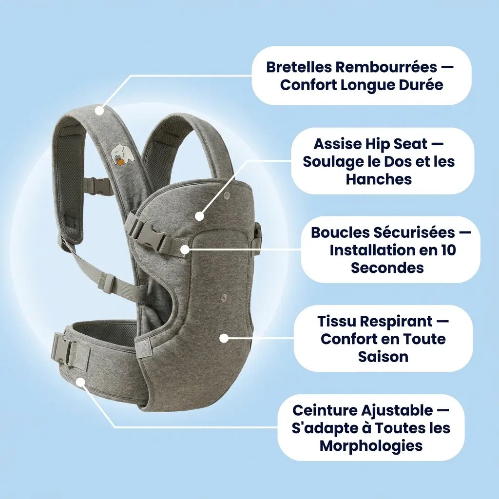 Porte-Bébé Ergonomique  – Confort & Sécurité