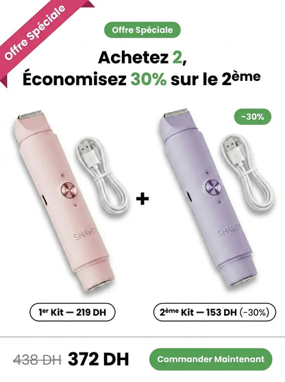 Rasoir Électrique 2-en-1 Épilation & Tondeuse Maillot