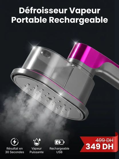 Défroisseur Vapeur Portable Rechargeable, Résultat Impeccable en 30 Secondes
